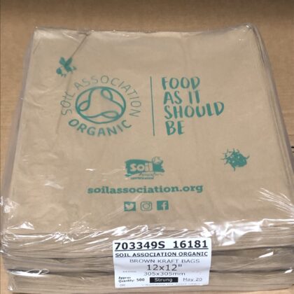 Organic paper bags 12 x 12